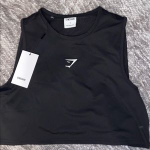 Black gymshark crop top